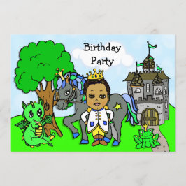Little Prince Fairy Tale Birthday Party Kaart