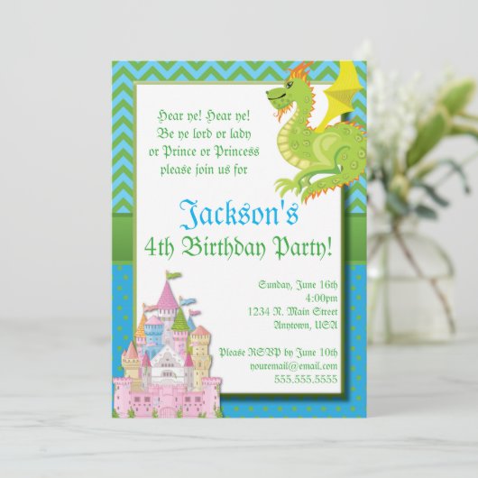 Little Prince Fairy Tale Party Uitnodiging (Staand voorkant)