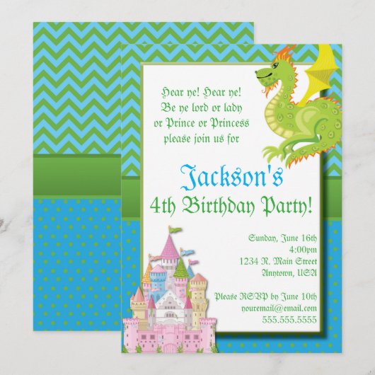 Little Prince Fairy Tale Party Uitnodiging (Voorkant / Achterkant)