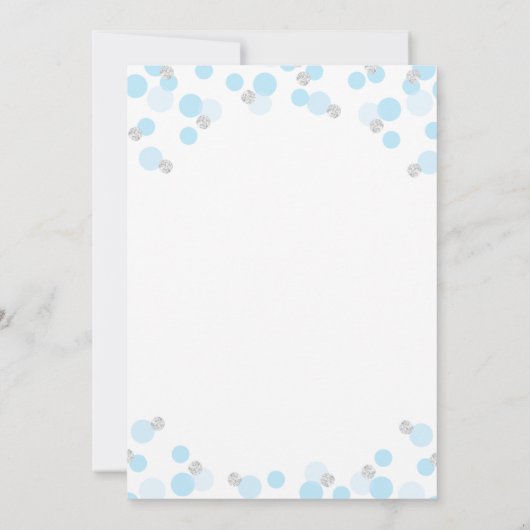 Little Prince First Birthday Light Silver Kaart (Achterkant)