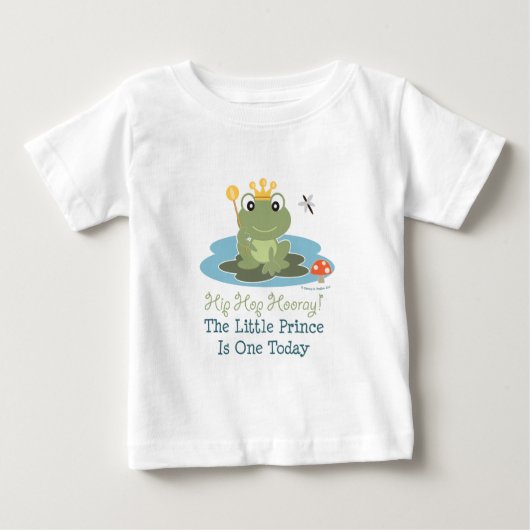 Little Prince Frog 1st Birthday Boy T shirt (Voorkant)