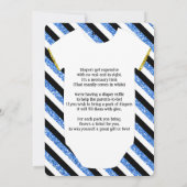 Little Prince Glitter Baby shower Invitation Kaart (Achterkant)