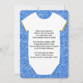 Little Prince Glitter Baby shower Kaart (Achterkant)