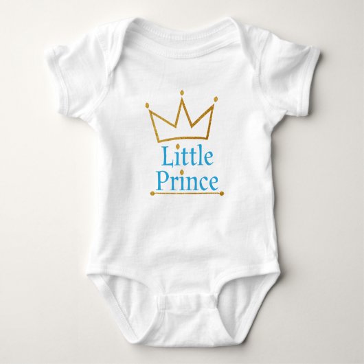 Little Prince Gold Crown Romper (Voorkant)