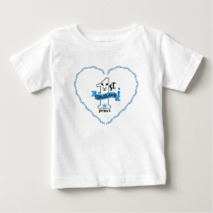 Little Prince Heart Eerste Verjaardag Baby T-Shirt