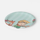 Little Prince Paper Birthday Plates Papieren Bordje (Gekanteld)