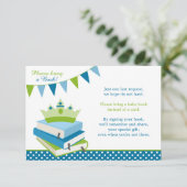Little Prince Polka Dot Bunting Baby shower Boek Kaart (Staand voorkant)