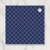 Little Prince Royal Blue en Silver Baby shower Bedankjes Labels (Achterkant)