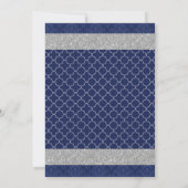 Little Prince Royal Blue en Silver Boys Birthday Kaart (Achterkant)