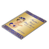 Little Prince Royal Blue Gold Gift Guest Notitieboek (Linkerzijde)