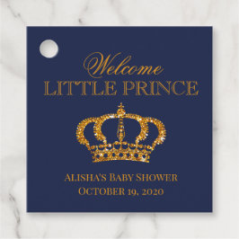 Little Prince Royal Crown Navy Blauw Bedankjes Labels