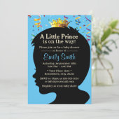 Little Prince Silhouette Confetti Boy Baby shower Kaart (Staand voorkant)