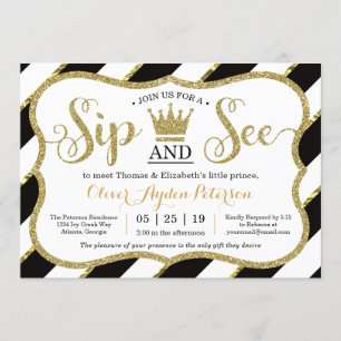 Little Prince Sip en See Baby shower Invitation Kaart