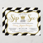 Little Prince Sip en zie Baby shower uitnodiging (Voorkant / Achterkant)