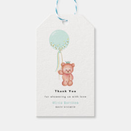 Little Prince Teddy Bear Baby shower Dank u Cadeaulabel