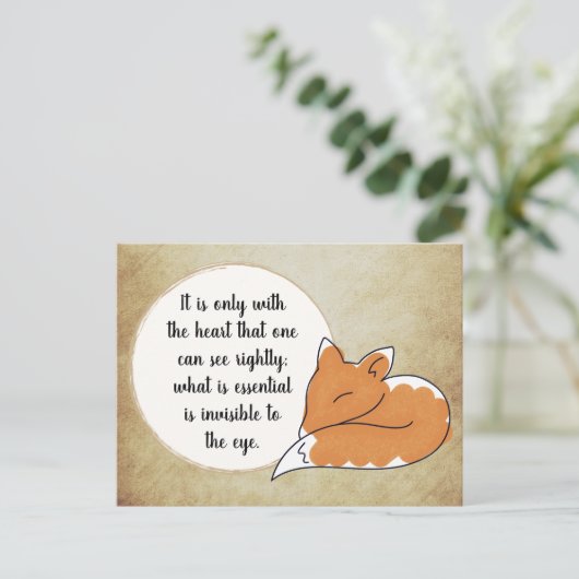 Little Prince Zitat Briefkaart (Staand voorkant)