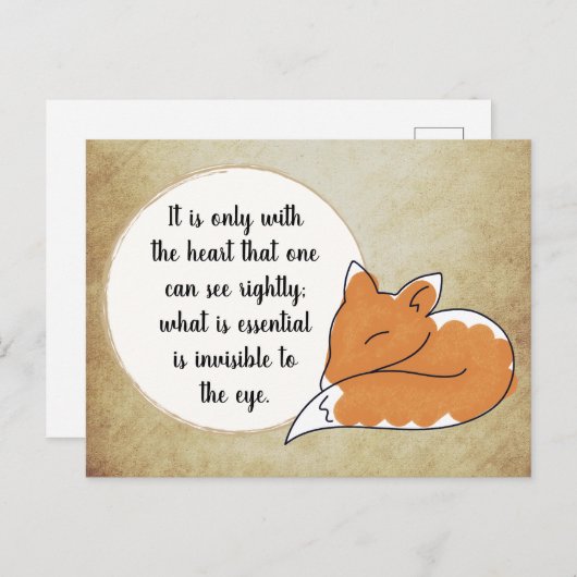 Little Prince Zitat Briefkaart (Voorkant / Achterkant)