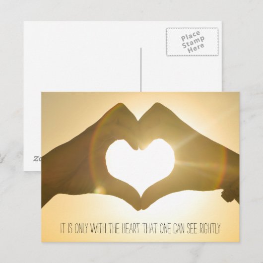 Little Prince Zitat Briefkaart (Voorkant / Achterkant)