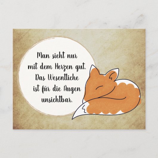 Little Prince Zitat Briefkaart (Voorkant)