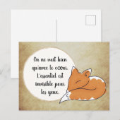 Little Prince Zitat Briefkaart (Voorkant / Achterkant)