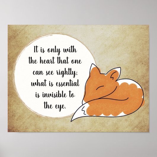 Little Prince Zitat Poster (Voorkant)