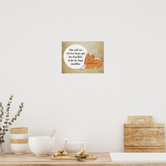 Little Prince Zitat Poster (Keuken)