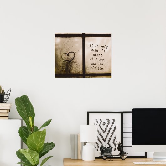 Little Prince Zitat Poster (Thuiskantoor)