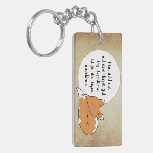 Little Prince Zitat Sleutelhanger (Voorkant Links)