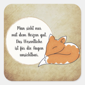 Little Prince Zitat Vierkante Sticker