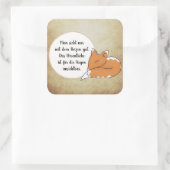 Little Prince Zitat Vierkante Sticker (Tas)