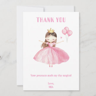 Little Princess 1st Birthday Thank You Card Girl Bedankkaart
