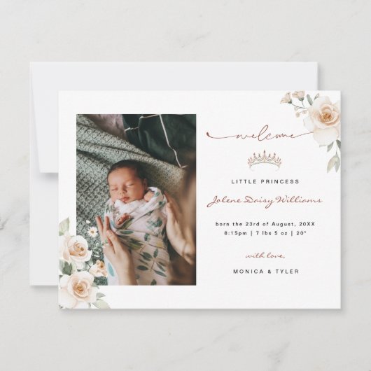 Little Princess | Aankondiging van de foto ter geb (Voorkant)