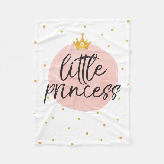 Little Princess Baby Blanket Baby shower Gift Fleece Deken (Voorkant)
