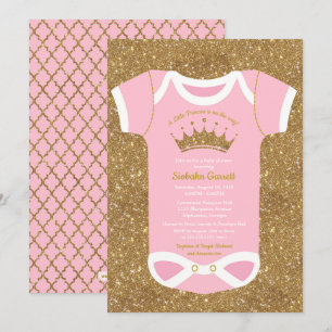 Little Princess Baby Bodysuit Douche Uitnodiging