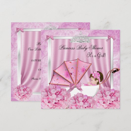 Little Princess Baby shower Baby Girl Kaart (Voorkant / Achterkant)