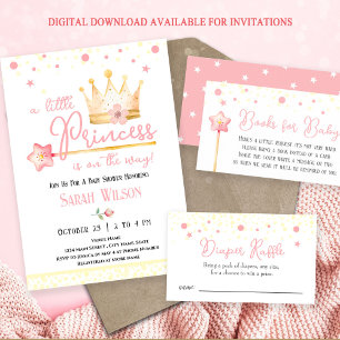 Little Princess Baby shower Boekaanvraag Informatiekaartje