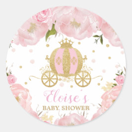 Little Princess Baby shower Dank je wel gunst Ronde Sticker