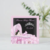 Little Princess Baby shower Girl Bassinette Kaart (Staand voorkant)