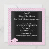 Little Princess Baby shower Girl Bassinette Kaart (Achterkant)