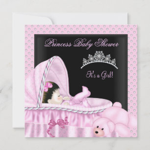 Little Princess Baby shower Girl Bassinette Kaart