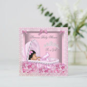 Little Princess Baby shower Girl Lace AM Kaart (Staand voorkant)