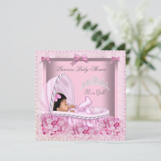 Little Princess Baby shower Girl Lace AM Kaart (Staand voorkant)