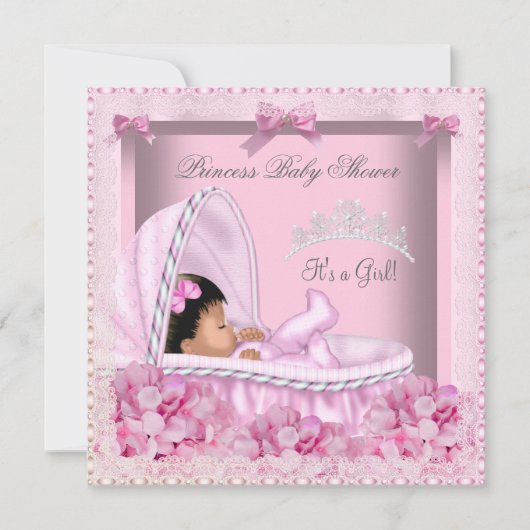 Little Princess Baby shower Girl Lace AM Kaart (Voorkant)