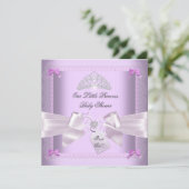 Little Princess Baby shower Girl Lavender Kaart (Staand voorkant)