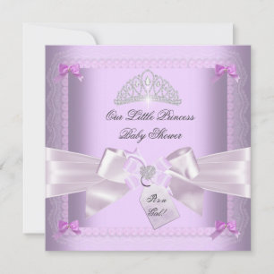 Little Princess Baby shower Girl Lavender Kaart