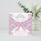 Little Princess Baby shower Girl Pink 2 Kaart (Staand voorkant)