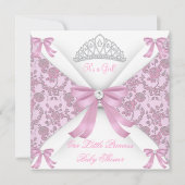 Little Princess Baby shower Girl Pink 2 Kaart (Voorkant)