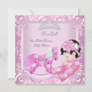 Little Princess Baby shower Girl Rocking Horse 5 Kaart