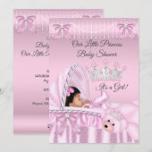 Little Princess Baby shower Girl roze etnische afk Kaart (Voorkant / Achterkant)