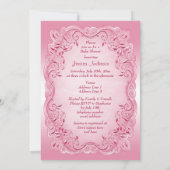 Little Princess Baby shower Gold Crown Pink Lijst Kaart (Achterkant)